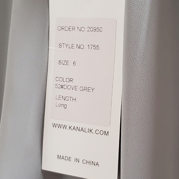 KANALI K Dove Grey Chiffon Pleated Surplice Neckline Empire Waist Maxi Dress 6 - Picture 13 of 14